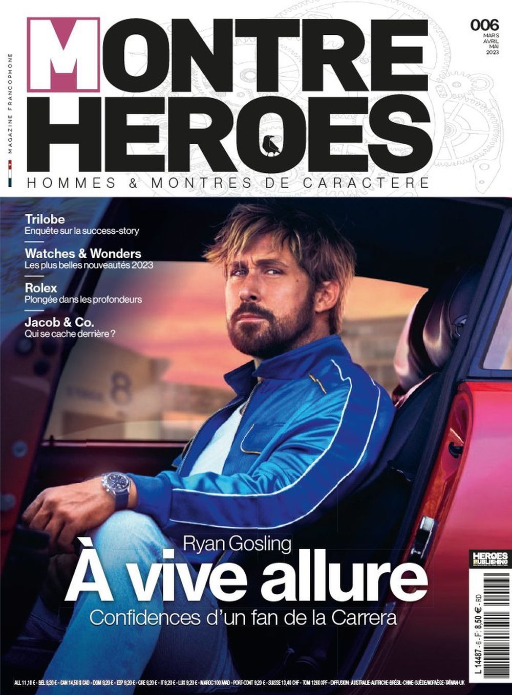 Montre Heroes Magazine France 2023 #6 Ryan Gosling Rolex Original Print Issue