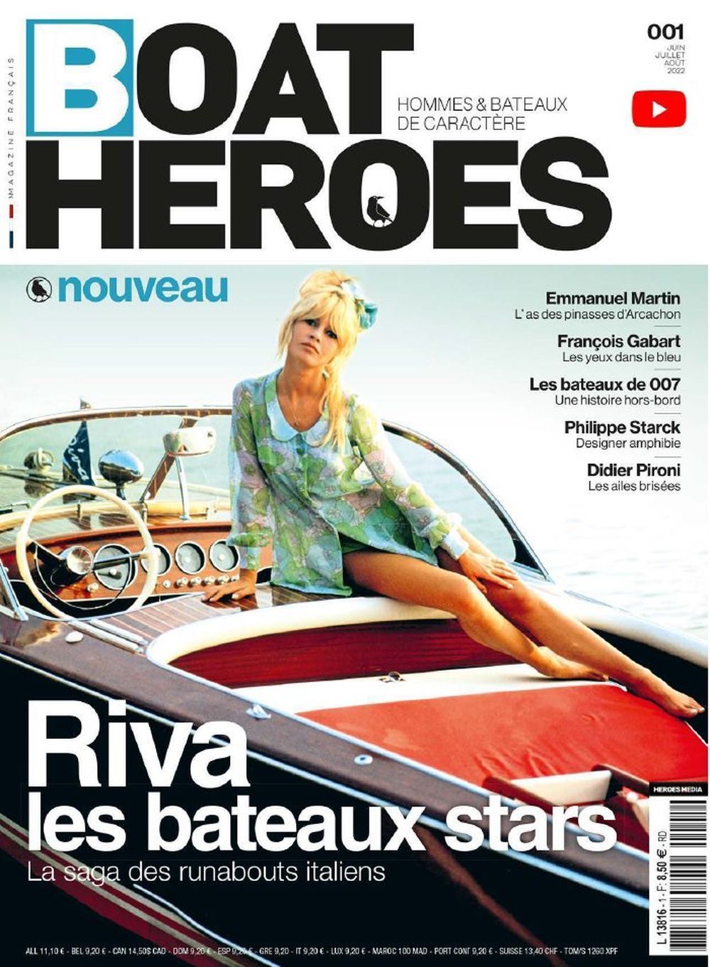 Boat Heroes Revista França 2022 #1 Brigitte Bardot Philippe Starck Edição original