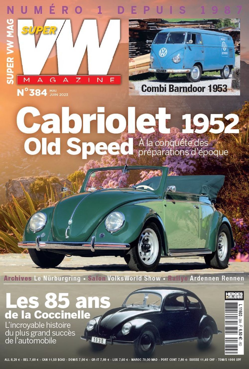 Super VW Tijdschrift Frankrijk 2023 #384 Volkswagen Cabriolet Combi Originele uitgave