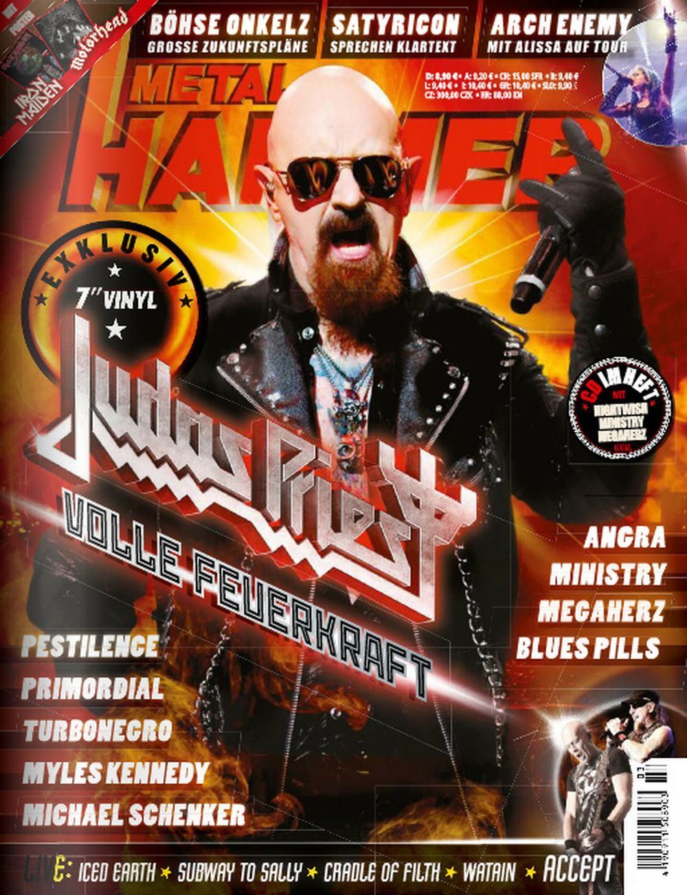 Metal Hammer Magazin Deutschland 2018-03 Judas Priest Satyricon Arch Enemy Angra