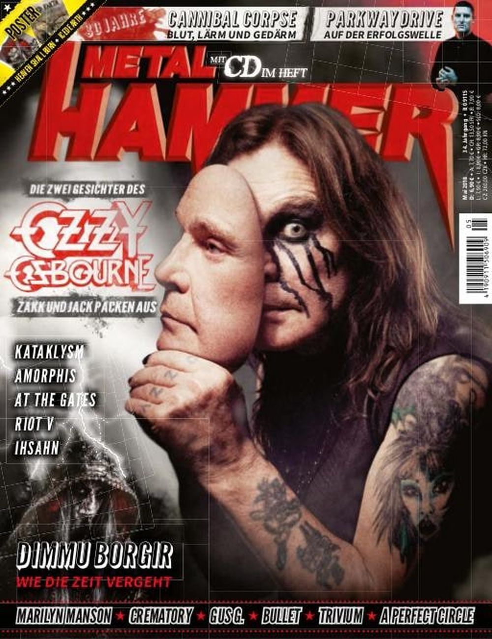 Metal Hammer Magazin Deutschland 2018-05 Ozzy Osbourne Dimmu Borgir Parkway Drive