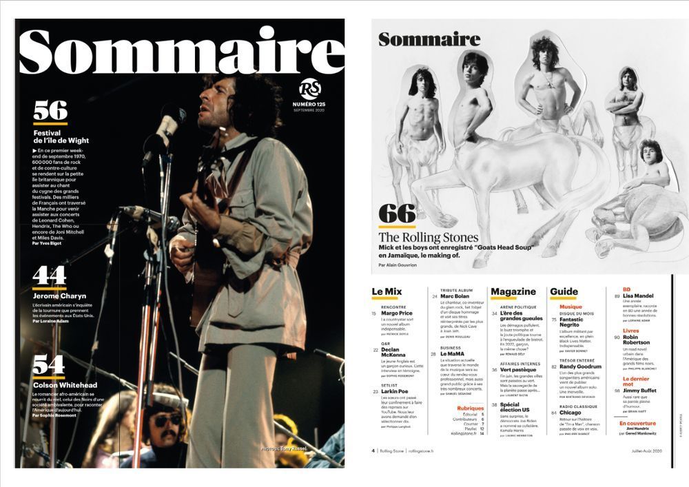 Rolling Stone Magazine France 2020 #125 Jimi Hendrix Leonard Cohen The Stones Original Print Issue