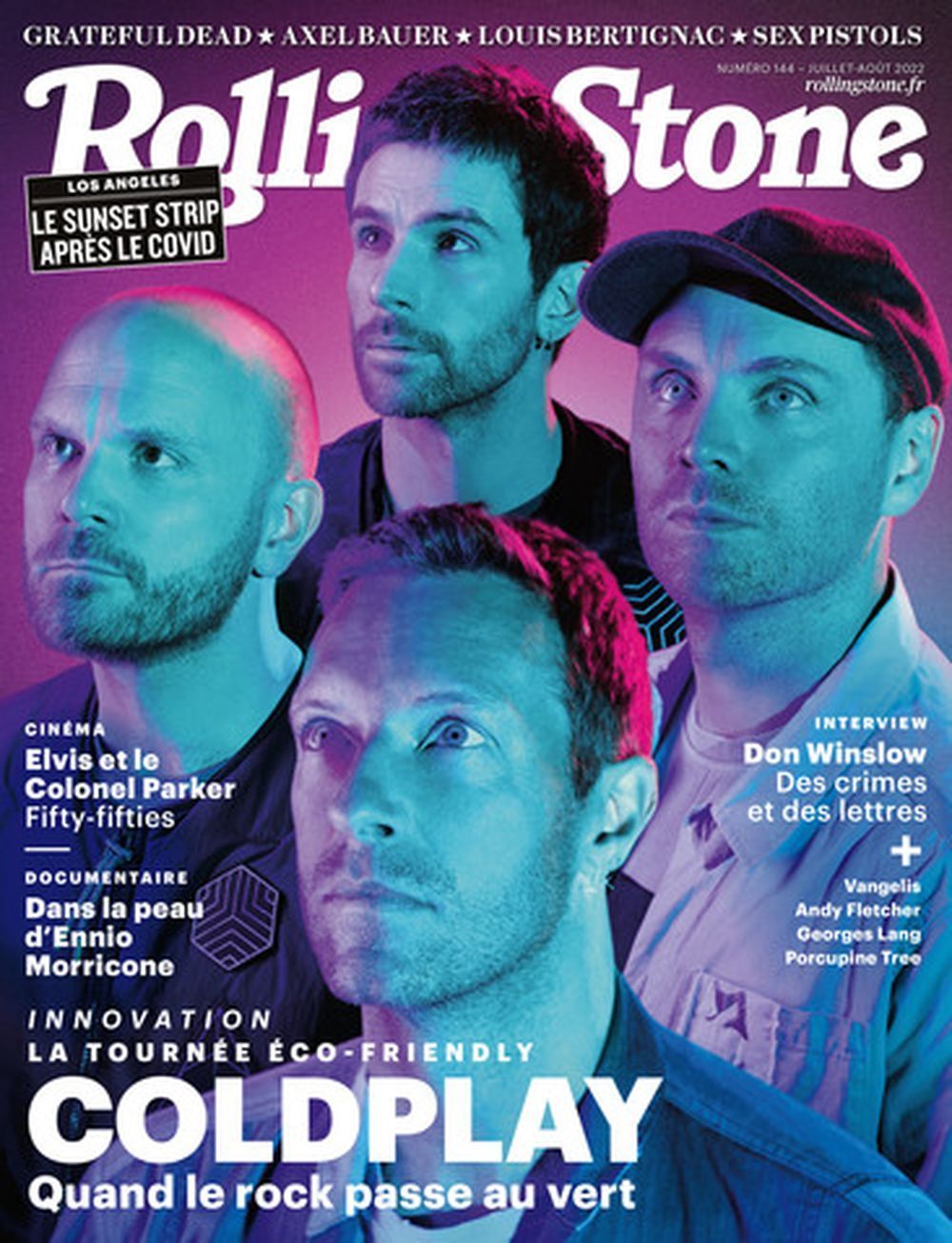Rolling Stone Magasin Frankrike 2022 #144 Coldplay Grateful Dead Porcupine Tree Originalutgåva
