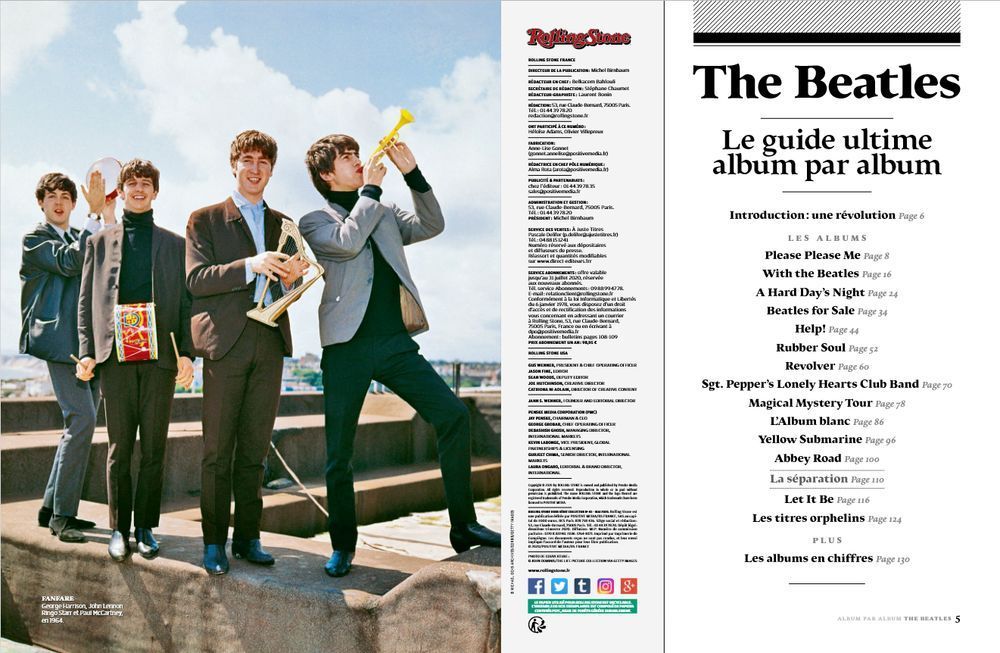 Rolling Stone Hors-serie Lehti Ranska 2020 #43 The Beatles Alkuperäinen painos