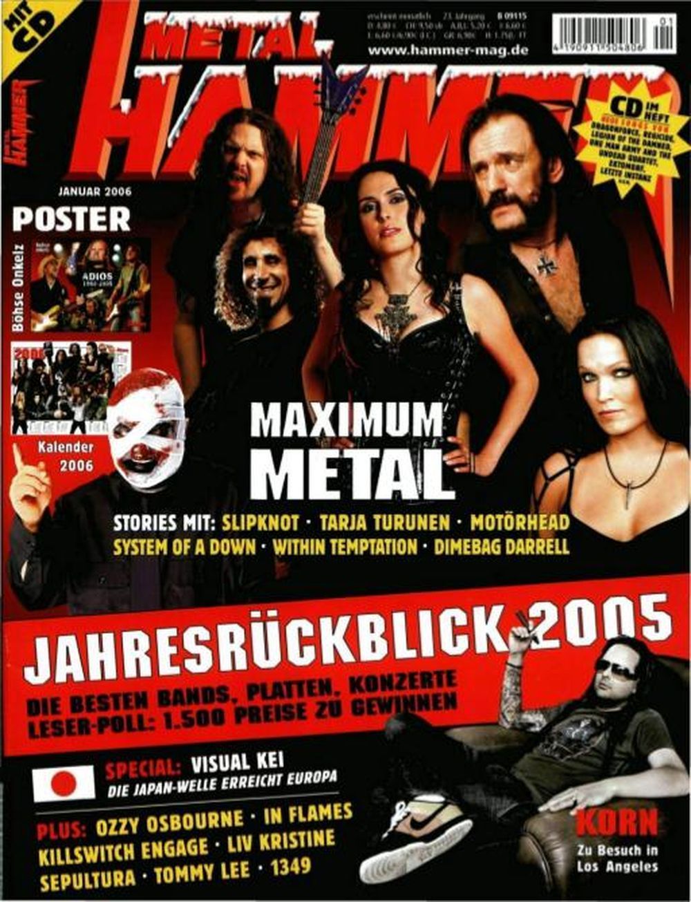 Metal Hammer Magazin Deutschland 2006-01 Korn Motörhead Slipknot System Of A Down