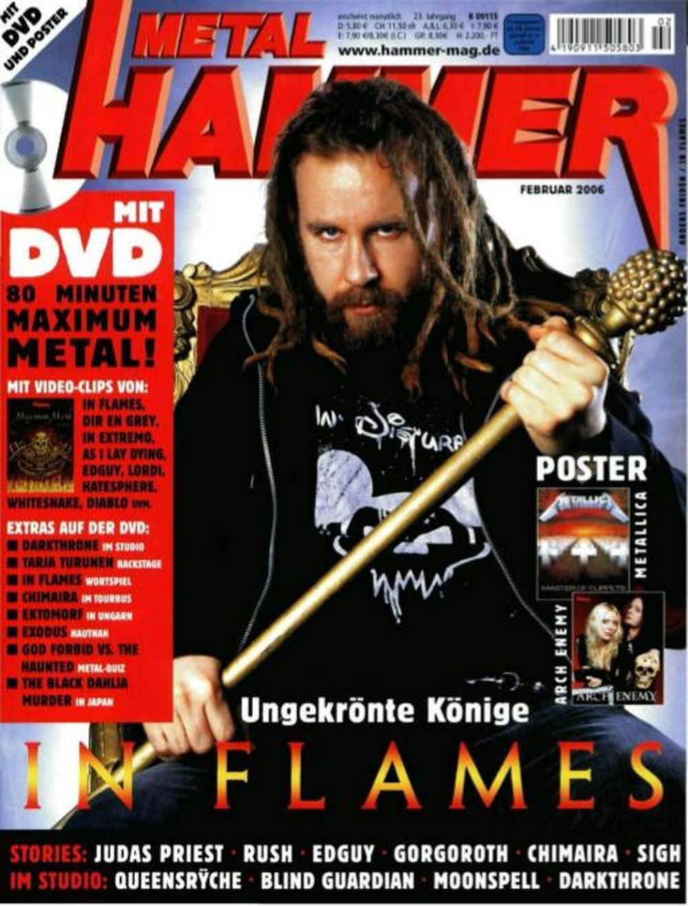 Metal Hammer Magazin Deutschland 2006-02 In Flames Judas Priest Rush Edguy