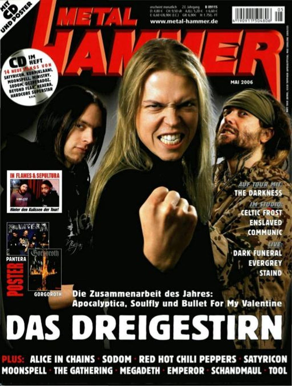 Metal Hammer Magasin Tyskland 2006-05 Apocalyptica Soulfly Bullet For My Valentine