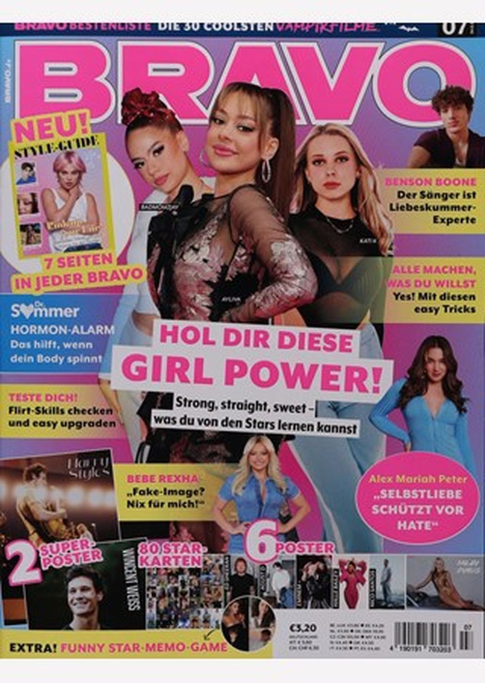 Bravo Magazin Deutschland 2023-07 Harry Styles Benson Boone Bebe Rexha Badmómzjay Aylin
