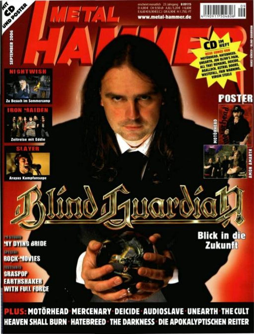 Metal Hammer Magazin Deutschland 2006-09 Blind Guardian Nightwish Iron Maiden