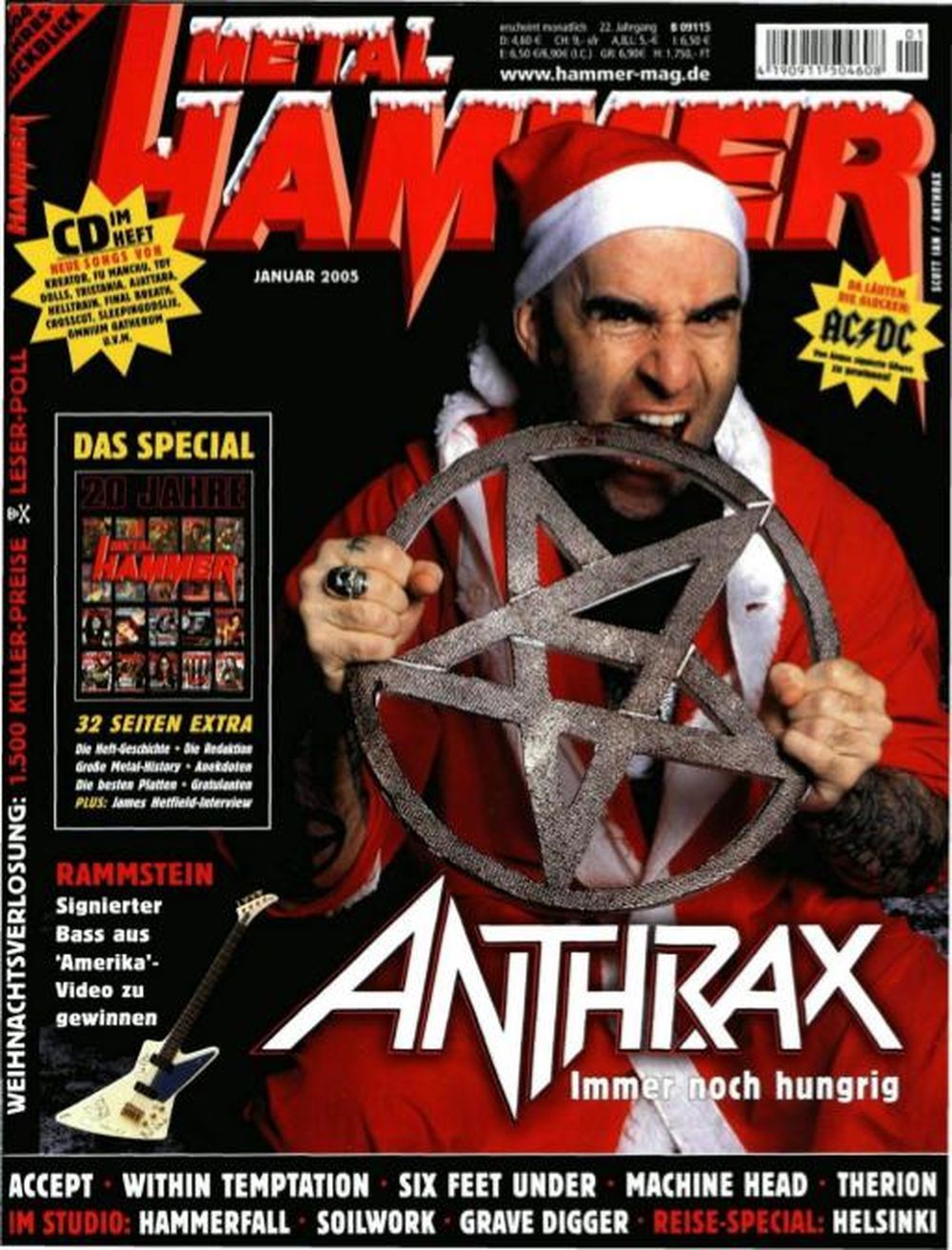 Metal Hammer Rivista Germania 2005-01 Anthrax Rammstein Accept Six Feet Under