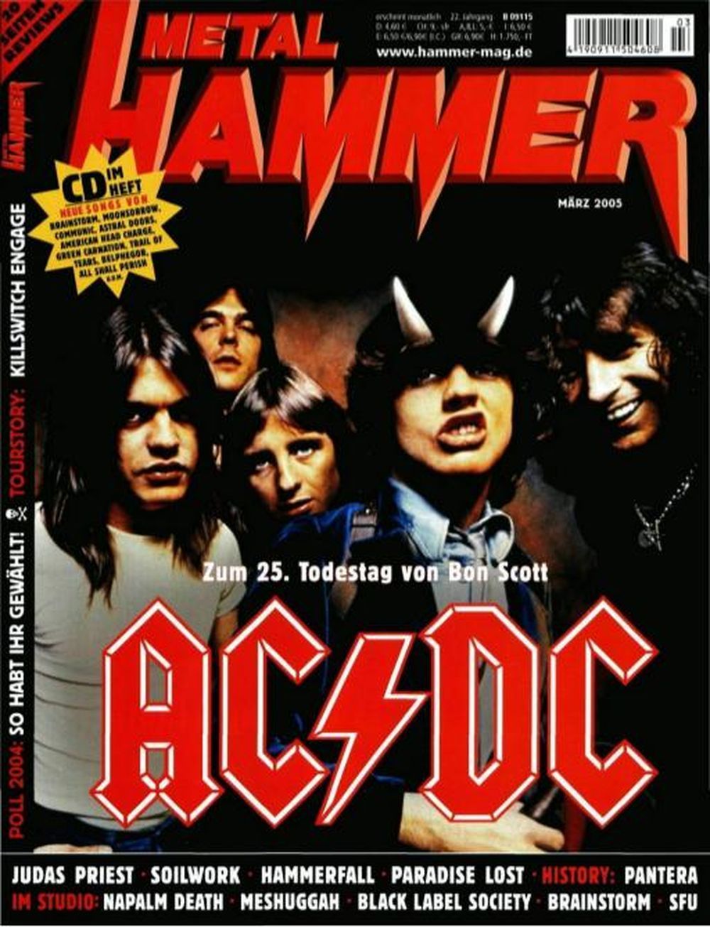 Metal Hammer Rivista Germania 2005-03 ACDC Judas Priest Soilwork Hammerfall
