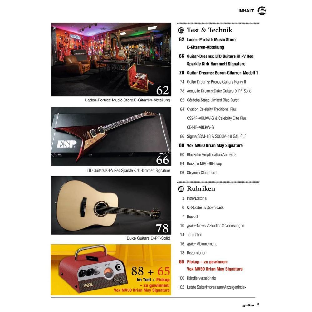 Guitar Magasin Tyskland 2023-06 Nuno Bettencourt Jason Isbell The Intersphere Originaludgave