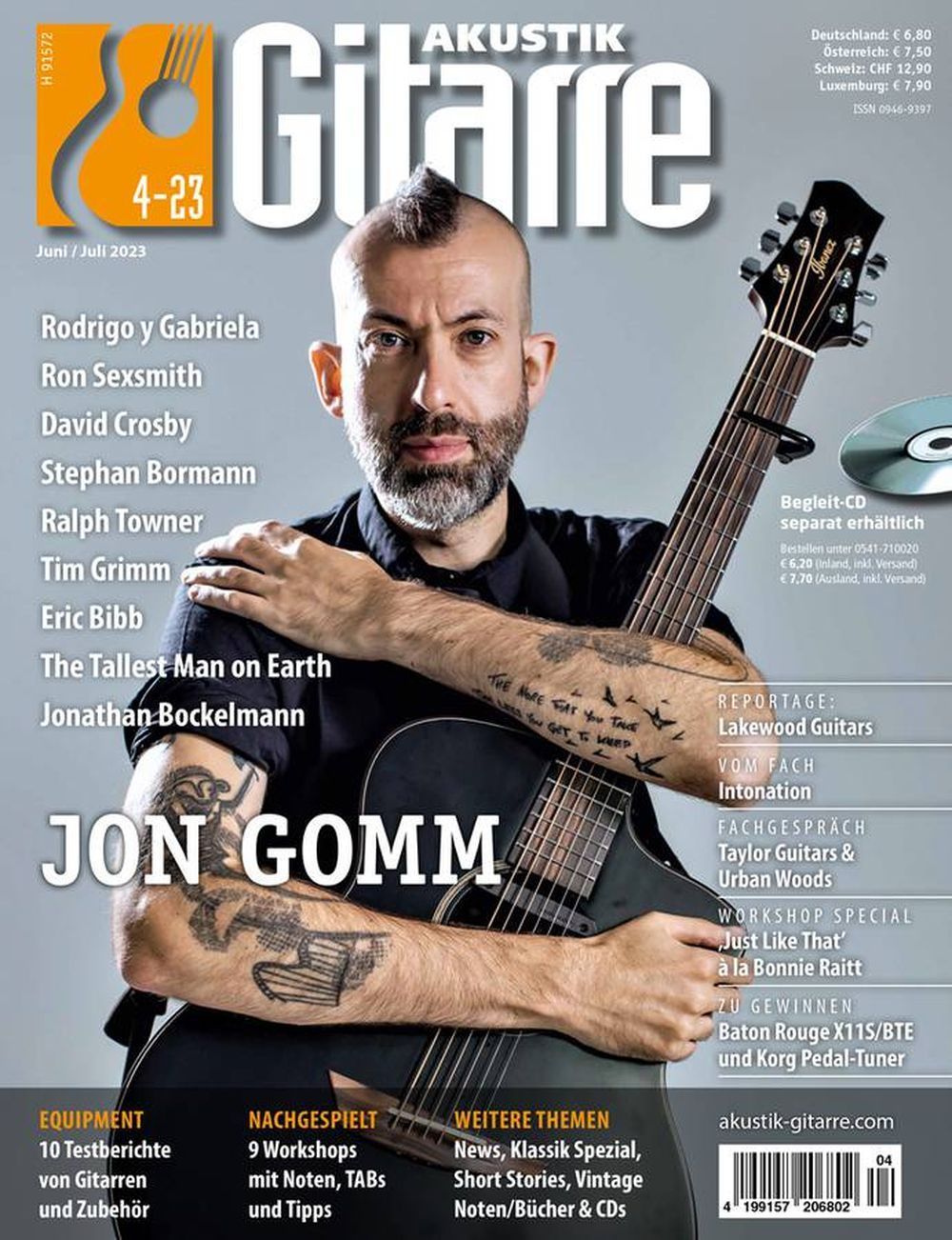 Akustik Gitarre Magasin Tyskland 2023-04 Jon Gomm Ron Sexsmith David Crosby