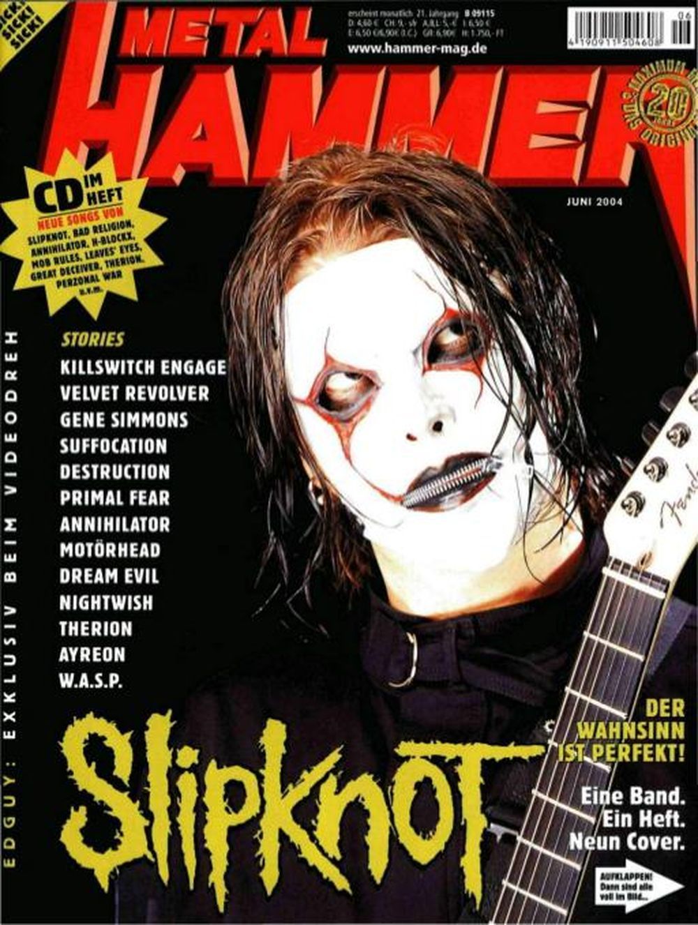 Metal Hammer Magazin Deutschland 2004-06 Slipknot Killswitch Engage Primal Fear