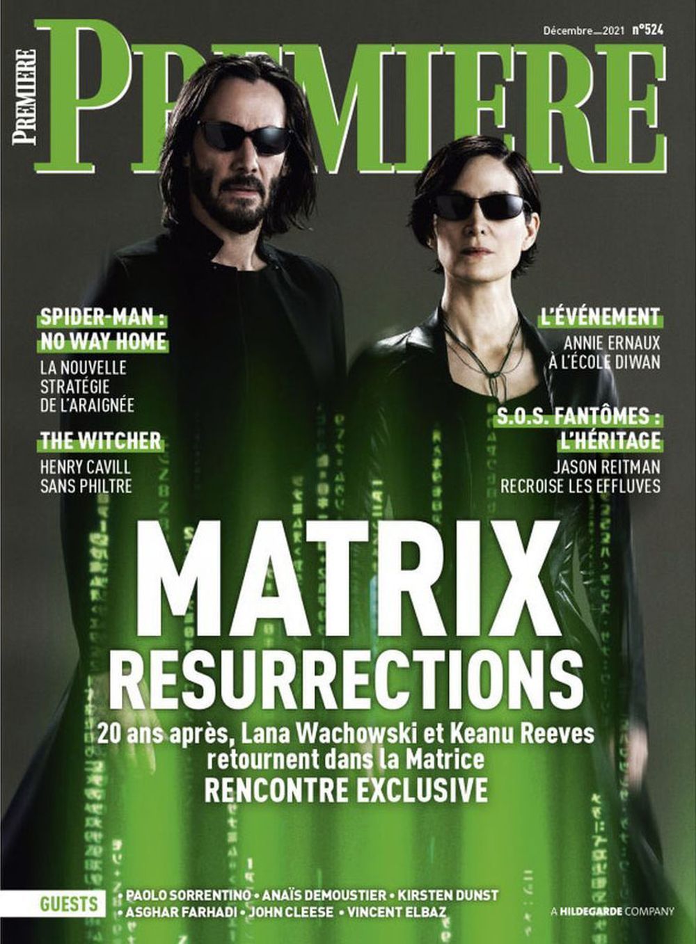 Premiere Revista Francia 2021 #524 Keanu Reeves Carrie-Anne Moss Edición original