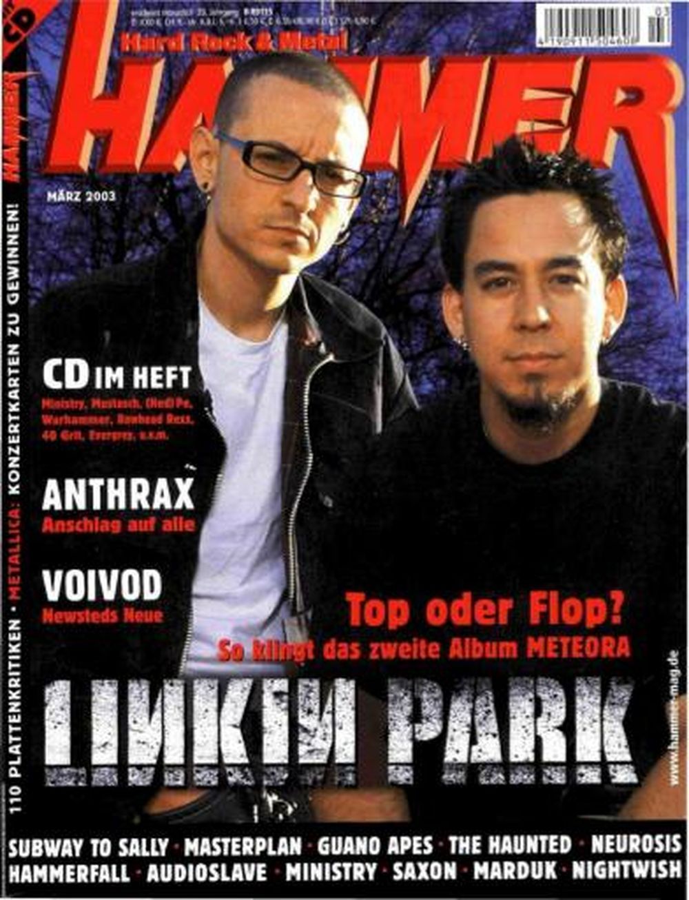 Metal Hammer Magazine Germany 2003-03 Linkin Park Anthrax Voivod Masterplan