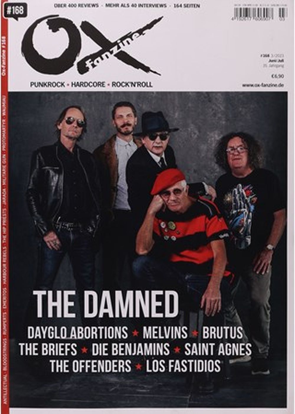Ox Fanzine Germany 2023 #168 The Damned Dayglo Abortions Melvins Brutus The Briefs Original Print Issue