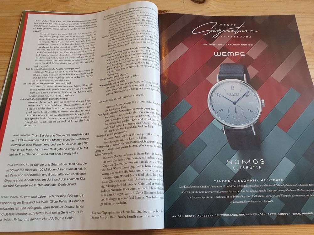 Zeit Magazine Germany 2023-23 Kiss Interview