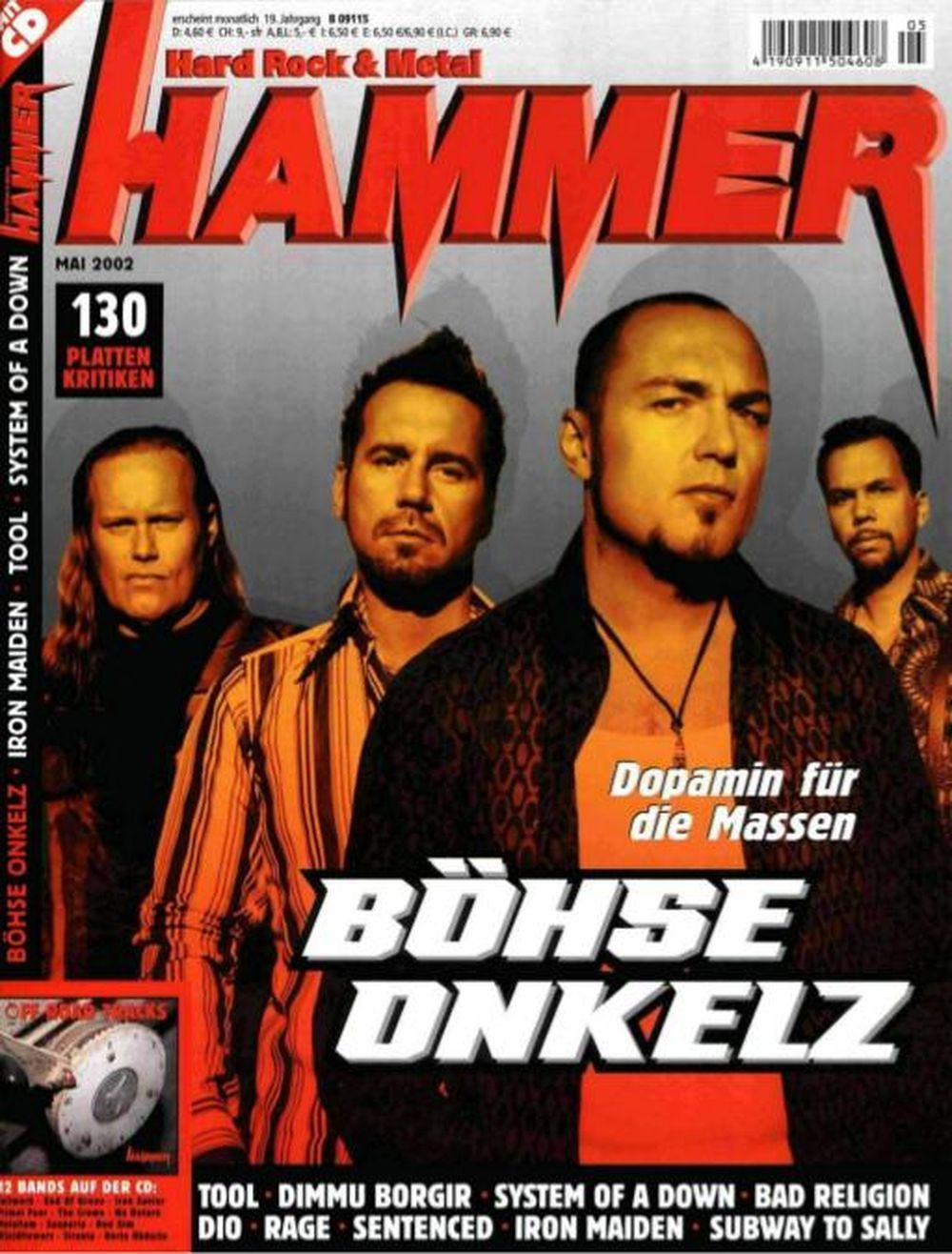 Metal Hammer Magasin Tyskland 2002-05 Böhse Onkelz Tool Dimmu Borgir Dio