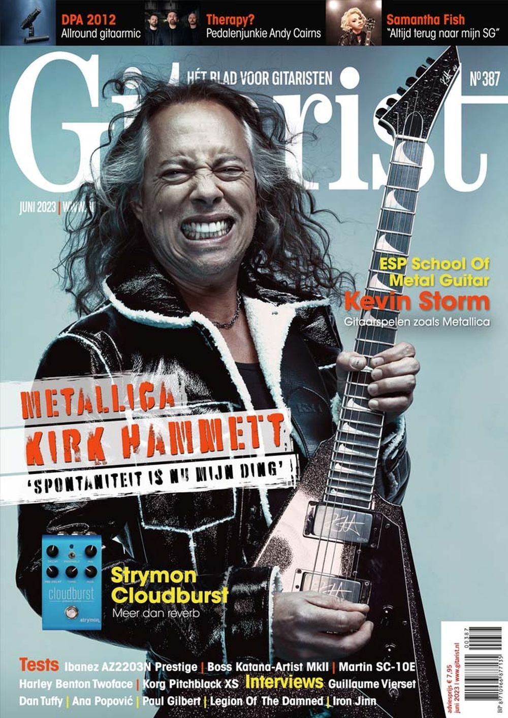 Gitarist Magazin Niederlande 2023 #387 Metallica Kirk Hammett Kevin Storm