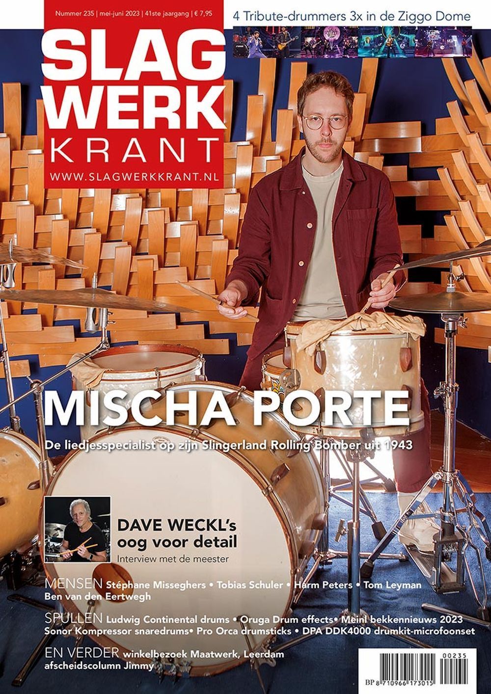 Slagwerkkrant Magazin Niederlande 2023 #235 Mischa Porte Dave Weckl