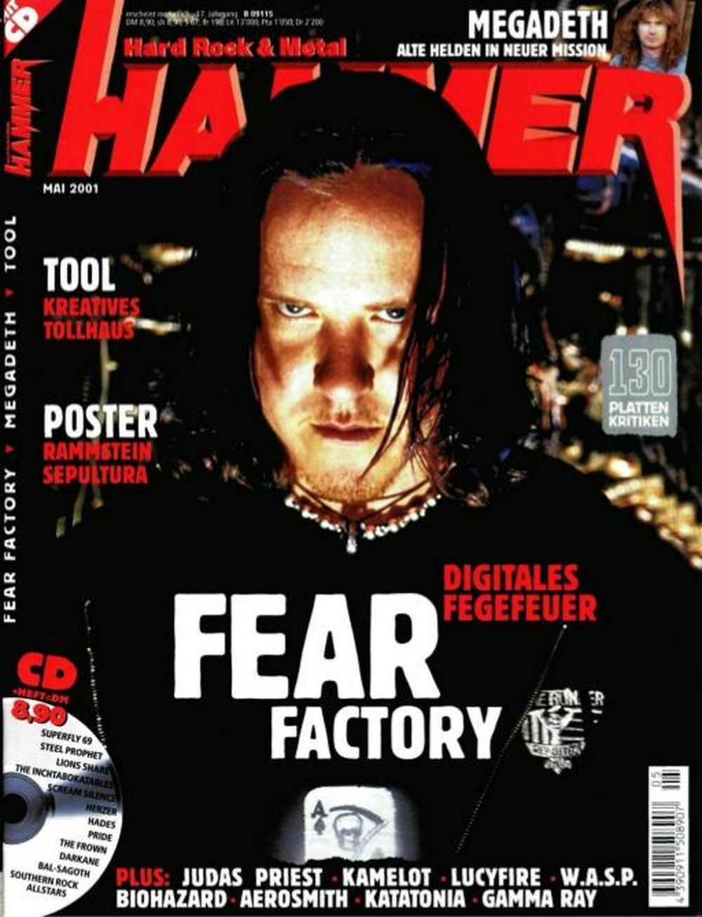 Metal Hammer Magazin Deutschland 2001-05 Fear Factory Rammstein Sepultura