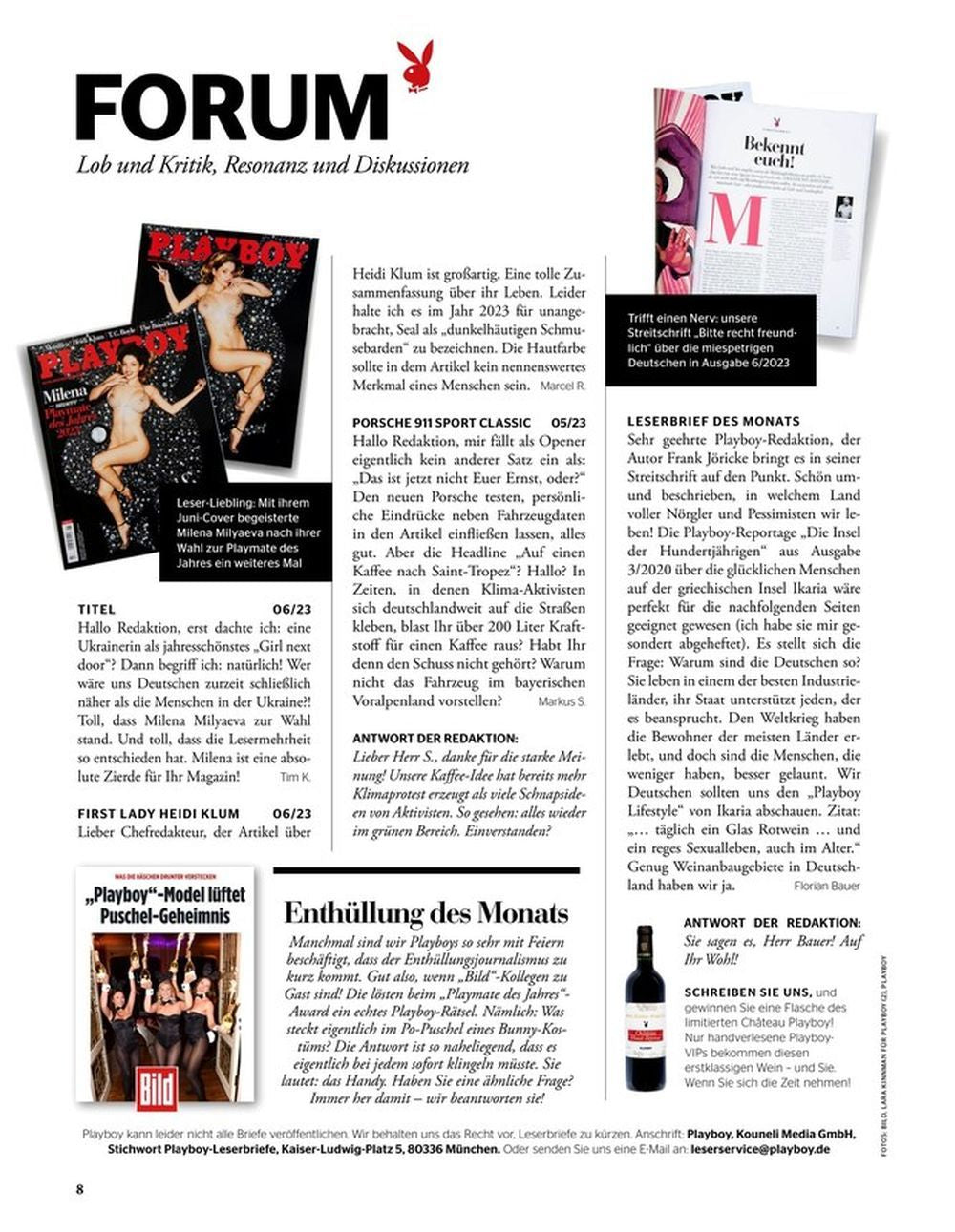Playboy Magazine Germany 2023-07 Cathy Hummels Edition Original Print Issue