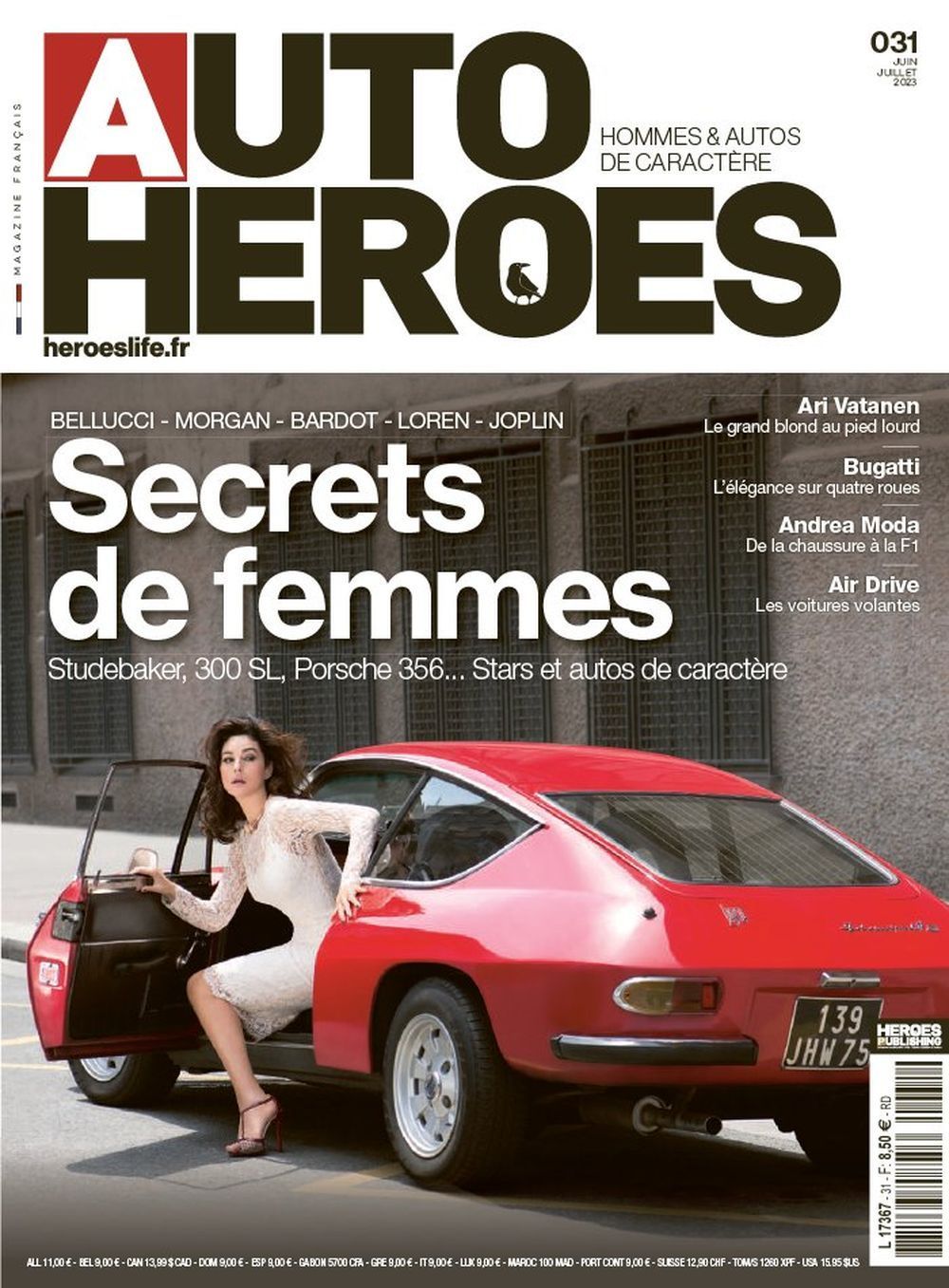 Auto Heroes Magazin Frankreich 2023 #31 Bellucci Morgan Bardot Loren Joplin