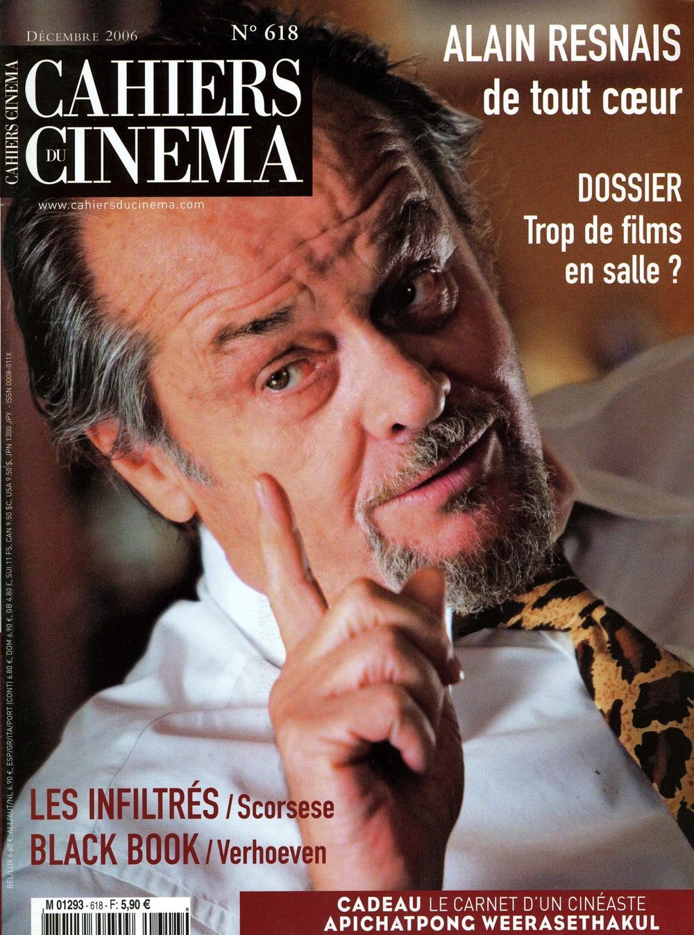 Cahiers Du Cinema Revista França 2006 #618 Jack Nicholson Edição original