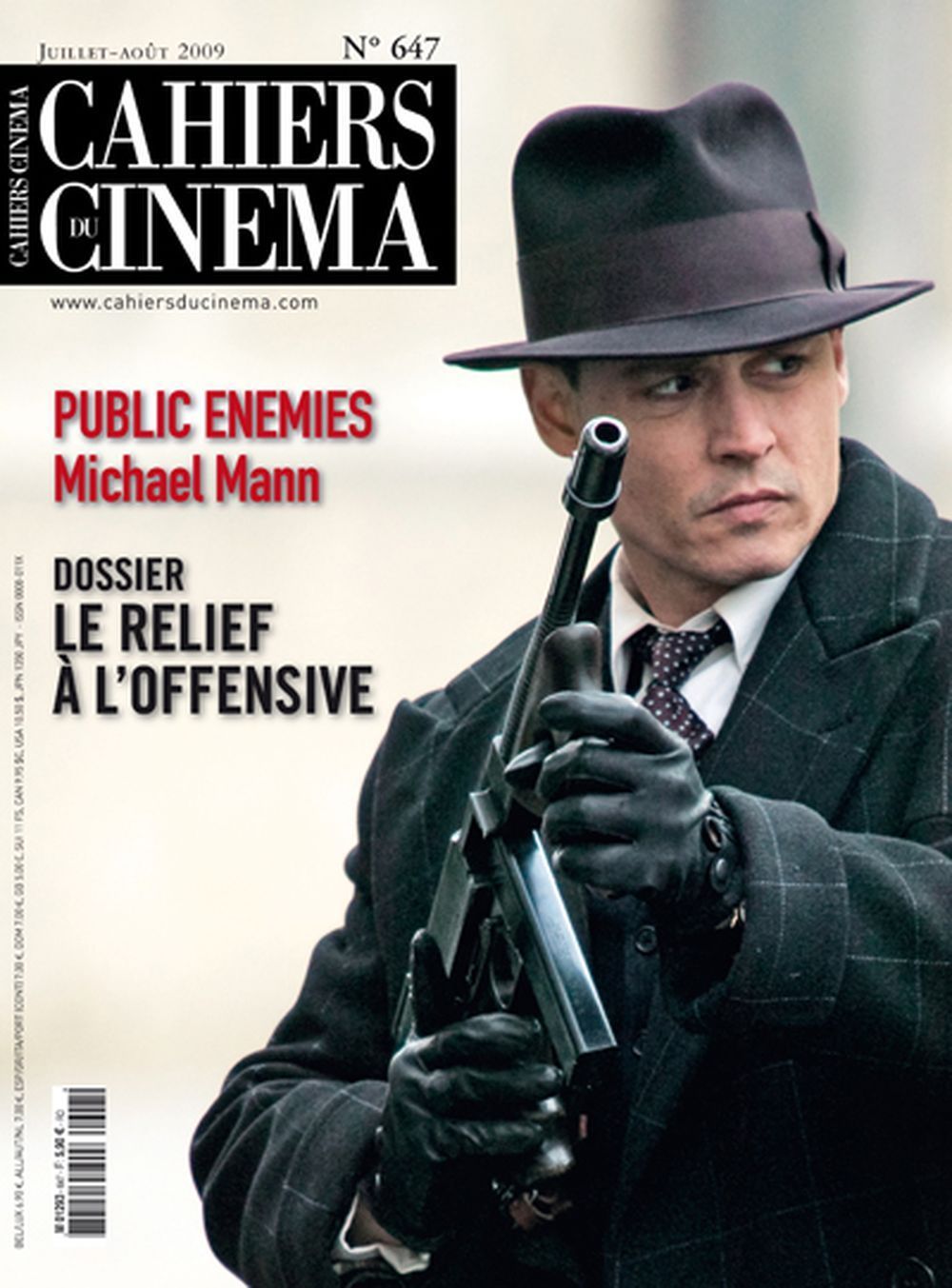 Cahiers Du Cinema Lehti Ranska 2009 #647 Johnny Depp Alkuperäinen painos