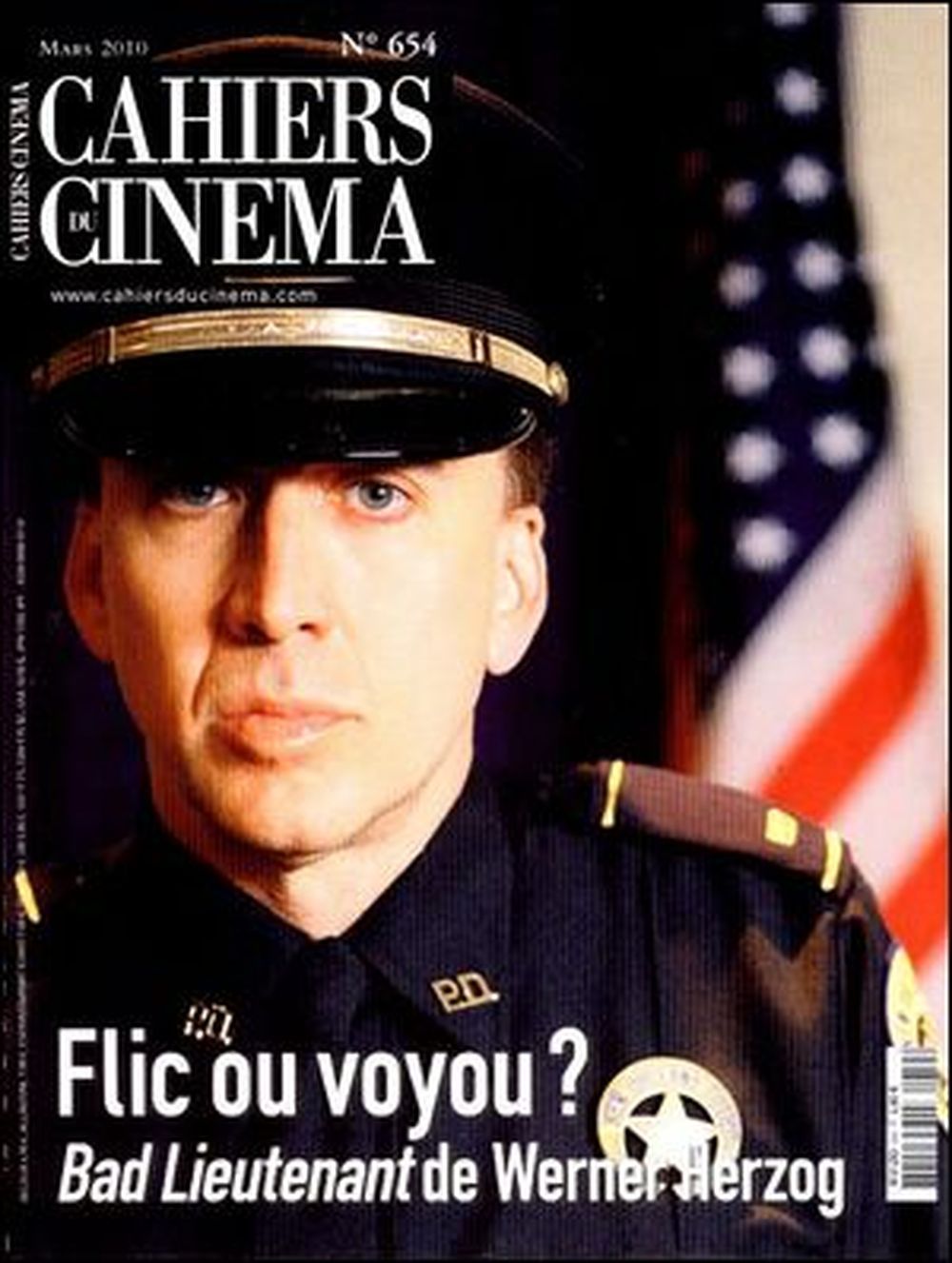 Cahiers Du Cinema Lehti Ranska 2009 #654 Nicolas Cage Alkuperäinen painos