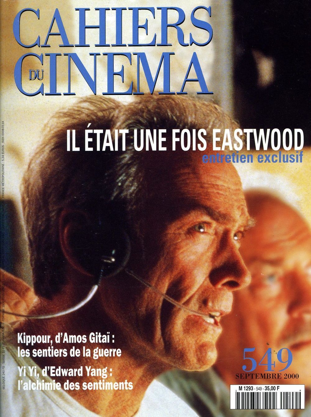 Cahiers Du Cinema Magasin Frankrike 2000 #549 Clint Eastwood Originalutgåva