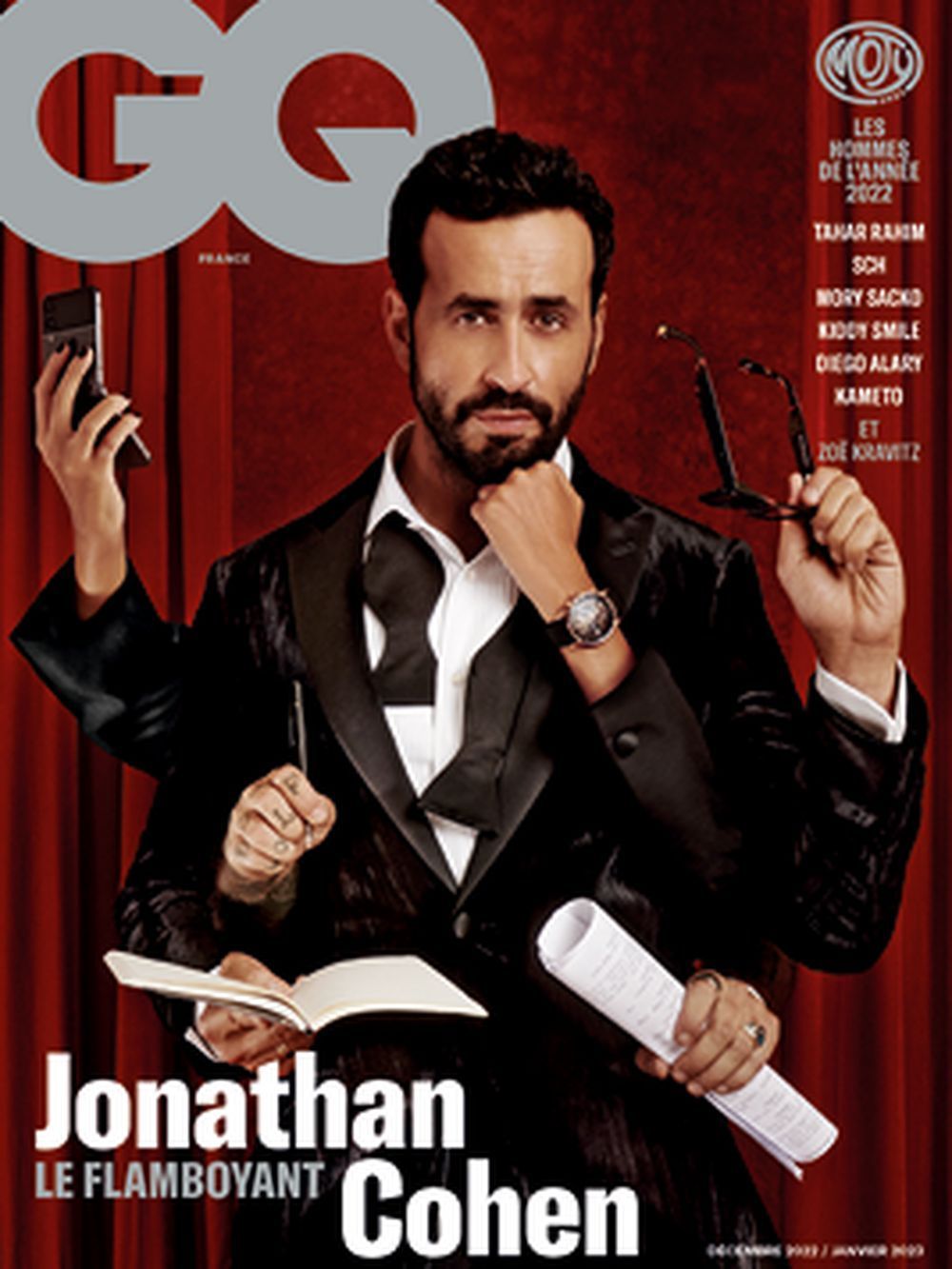 GQ Tijdschrift Frankrijk 2022 #165 Jonathan Cohen Originele uitgave