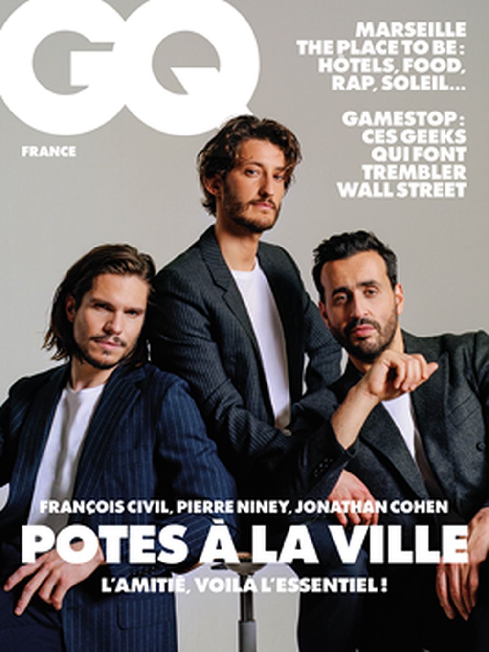 GQ Revista Francia 2021 #149 Francois Civil Pierre Niney Jonathan Cohen Edición original