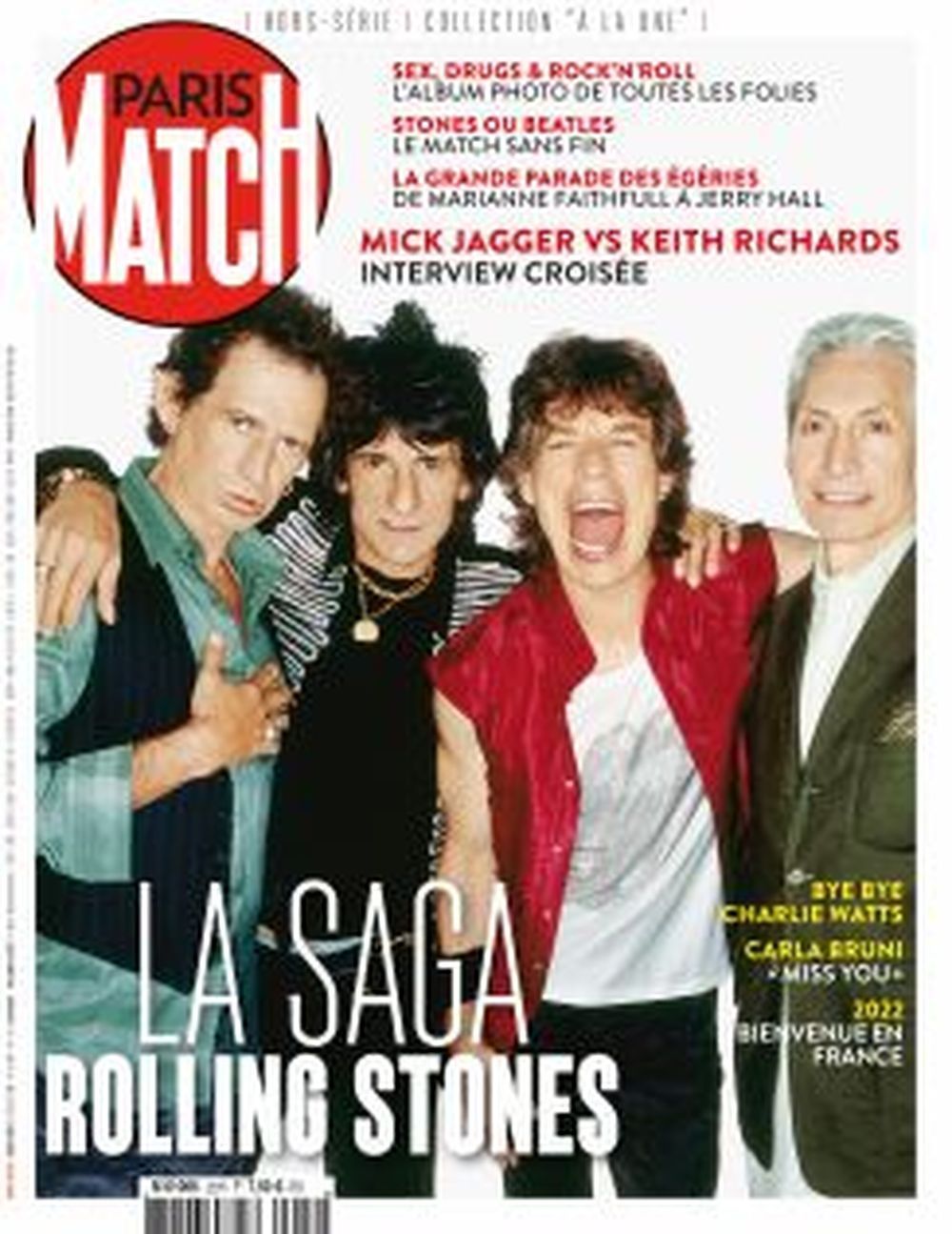 Paris Match Collection Magasin Frankrike 2022 #22 Rolling Stone Originalutgåva