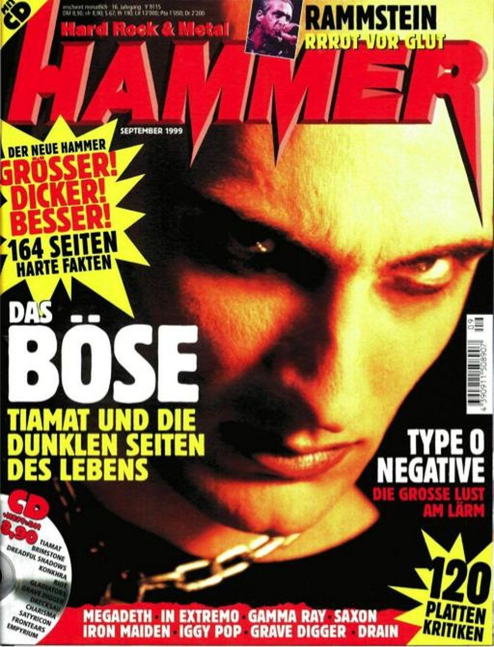 Metal Hammer Magazin Deutschland 1999-09 Megadeth