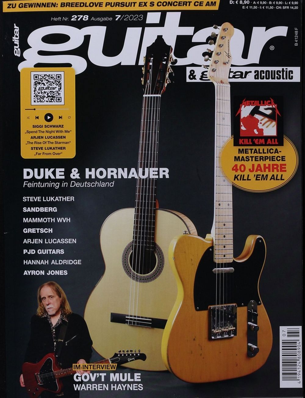 Guitar Revista Alemania 2023-07 Govt Mule Warren Haynes Metallica Lukather Edición original