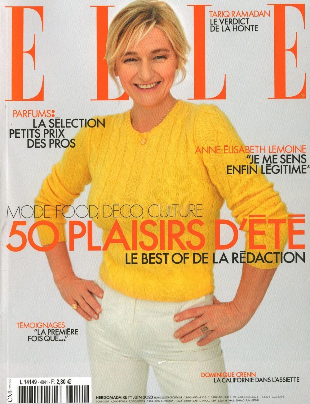 Elle Magasin Frankrig 2023 #4041 Anne-Elisabeth Lemoine Originaludgave