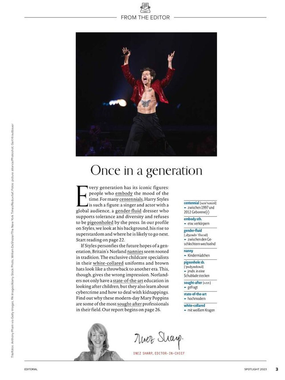 Spotlight Tijdschrift Duitsland 2023-08 Harry Styles