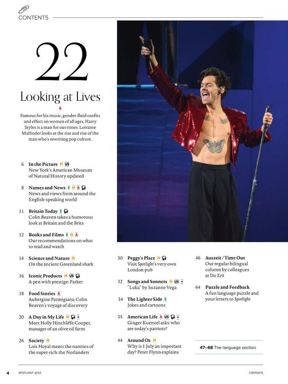 Spotlight Tijdschrift Duitsland 2023-08 Harry Styles
