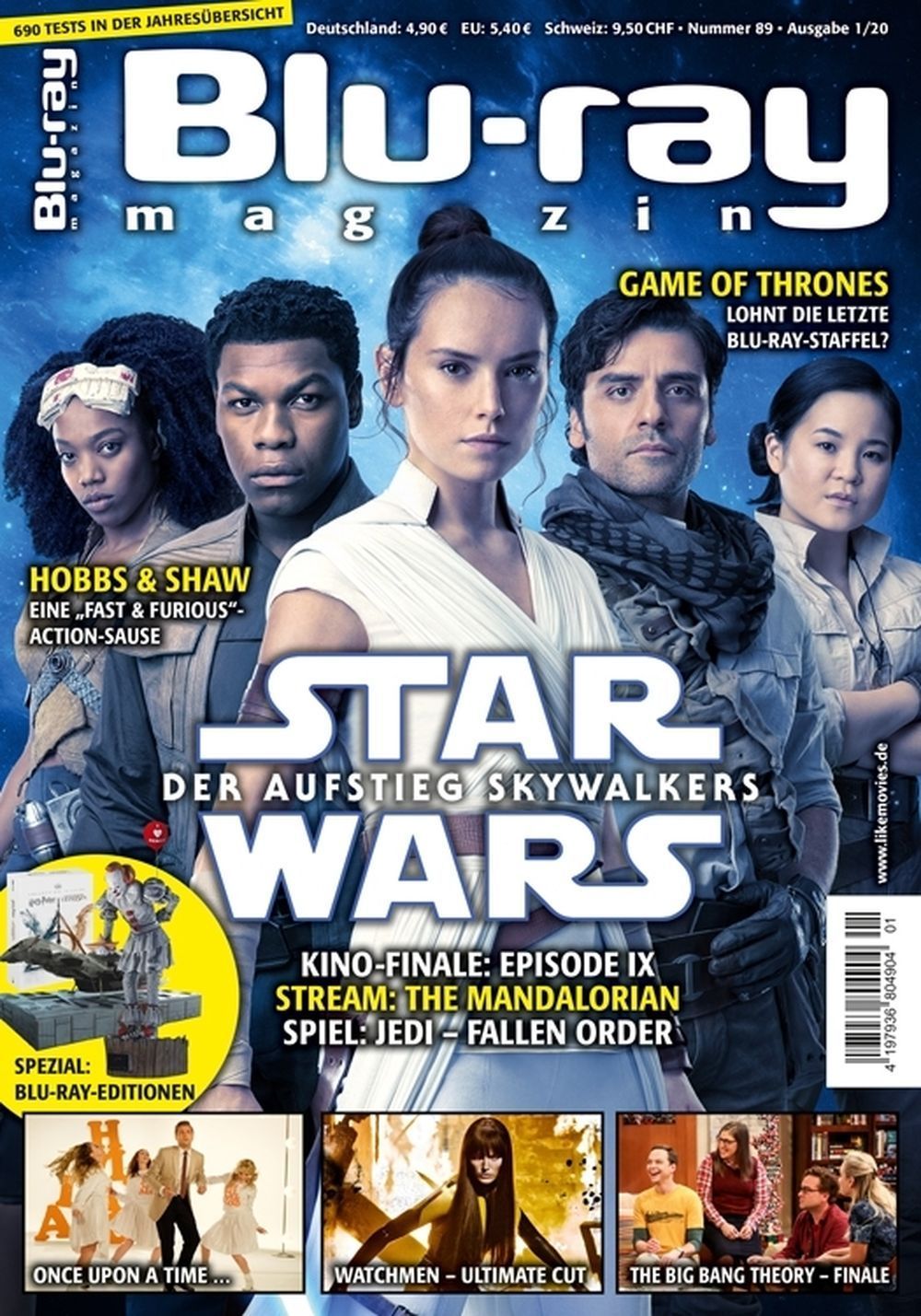 Blu Ray Magazin Deutschland 2020-01 Star Wars Skywalker Watchmen