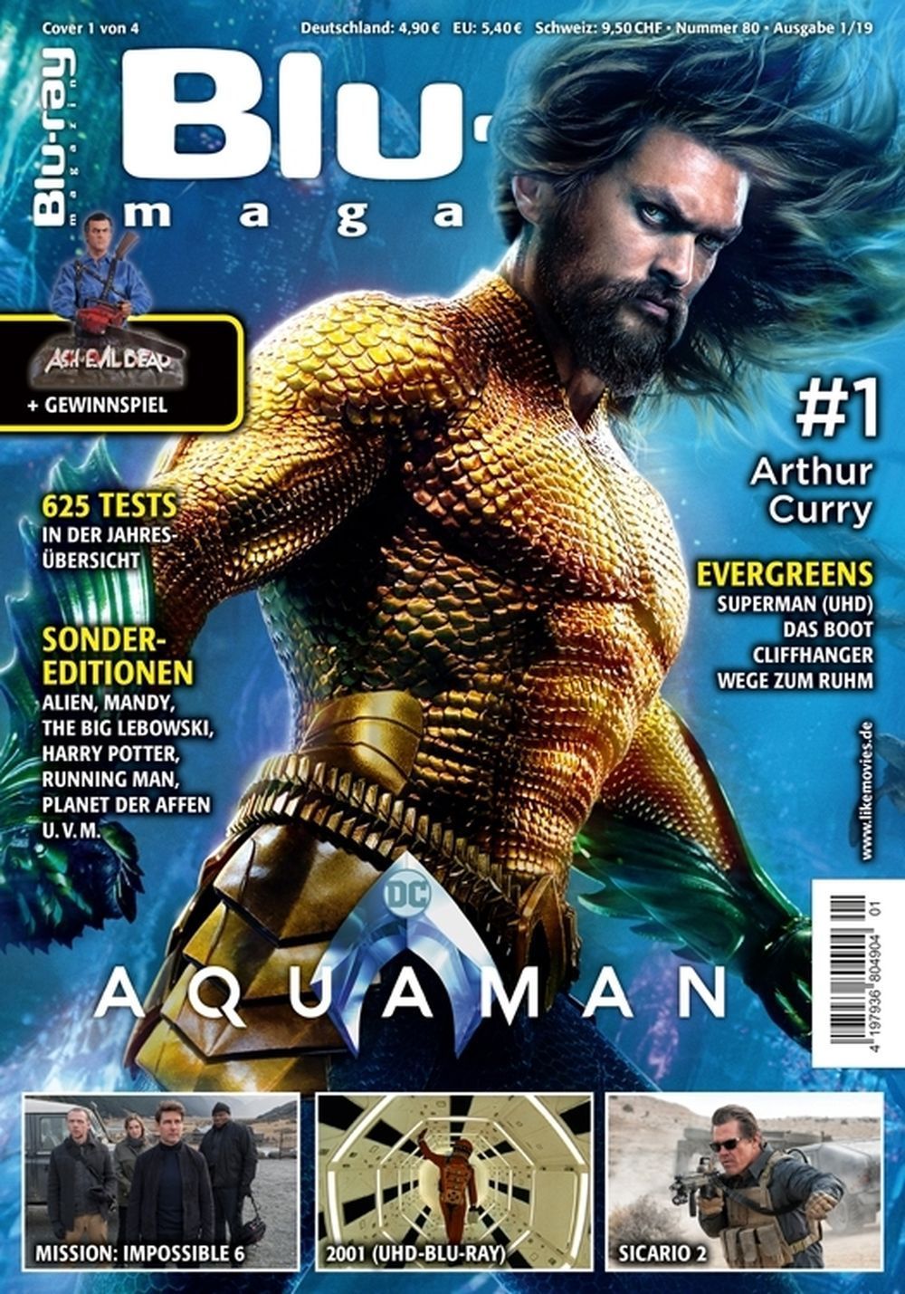 Blu Ray Magazin Deutschland 2019-01 Aquaman Jason Momoa