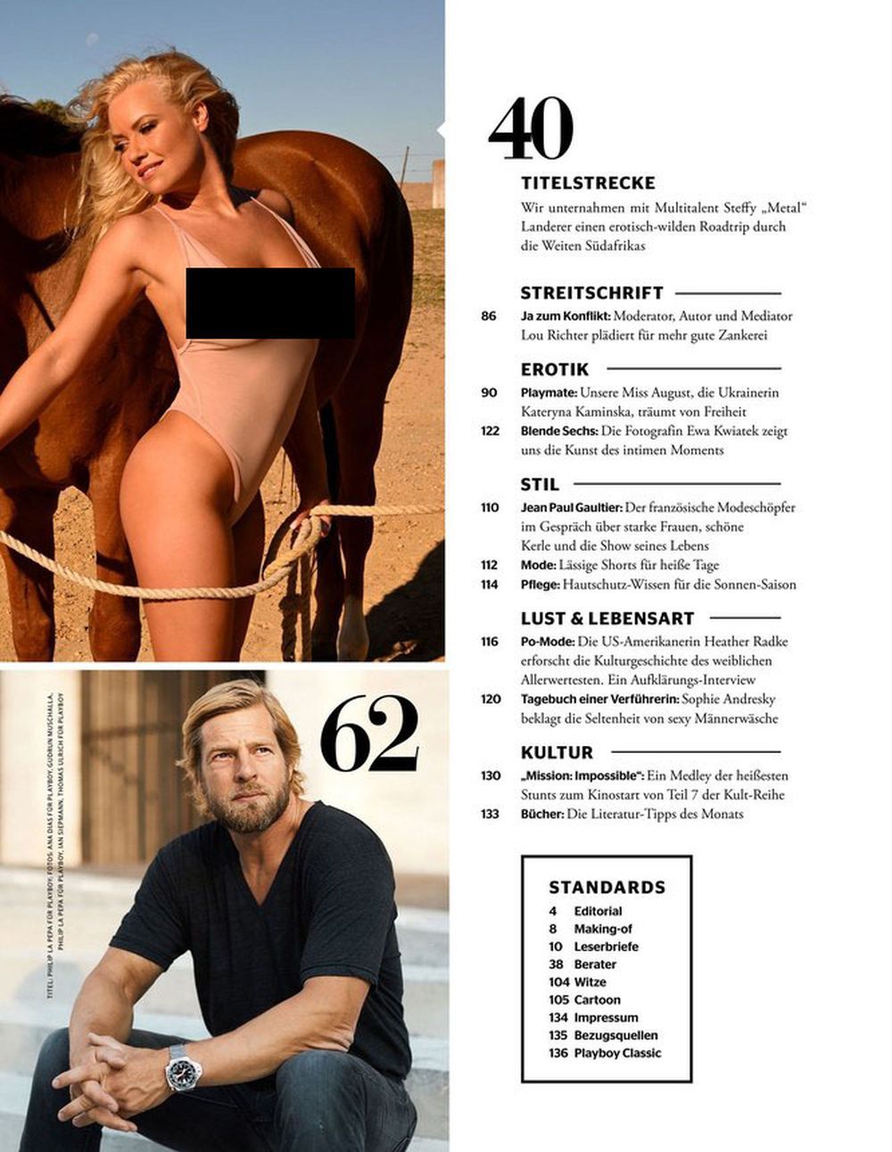 Playboy Magazine Germany 2023-08 Steffy Metal Landerer Edition