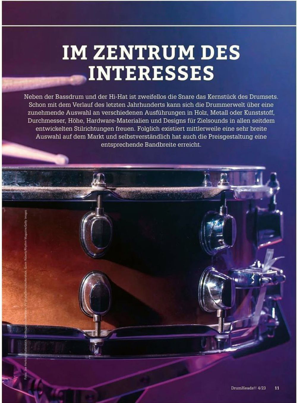 Drumheads Magasin Tyskland 2023-04 Simon Phillips Steve Smith Nate Morton Originaludgave
