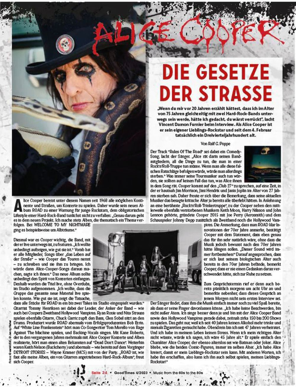 Good Times Magazin Deutschland 2023-04 Jackie Chambers Alice Cooper Stray Cats