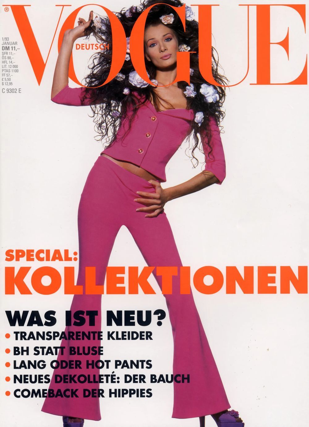 Vogue Tijdschrift Duitsland 1993-12 Angelika Kallio Originele uitgave