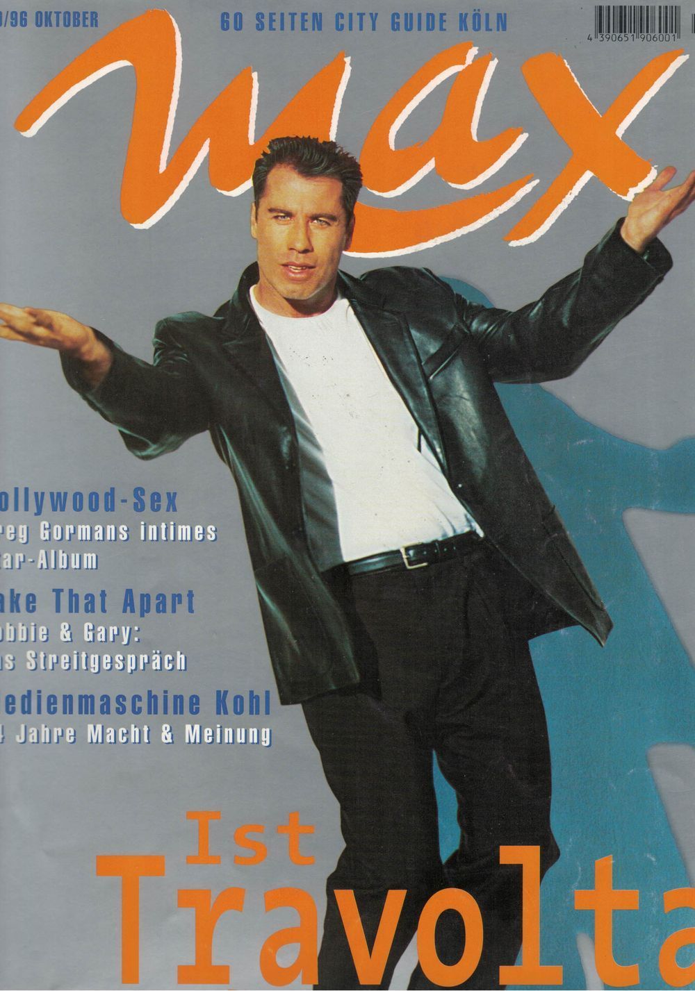 Max Magazin Deutschland 1996-10 John Travolta Sheryl Crow Jennifer Larmore Take That