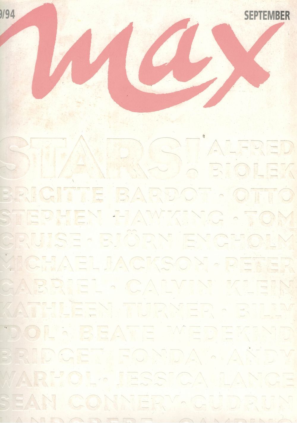 Max Magazin Deutschland 1994-09 Bridget Fonda Peter Gabriel
