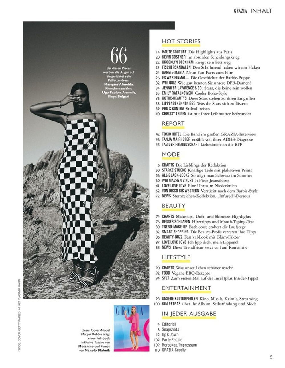 Grazia Magazine Germany 2023-16 Margot Robbie