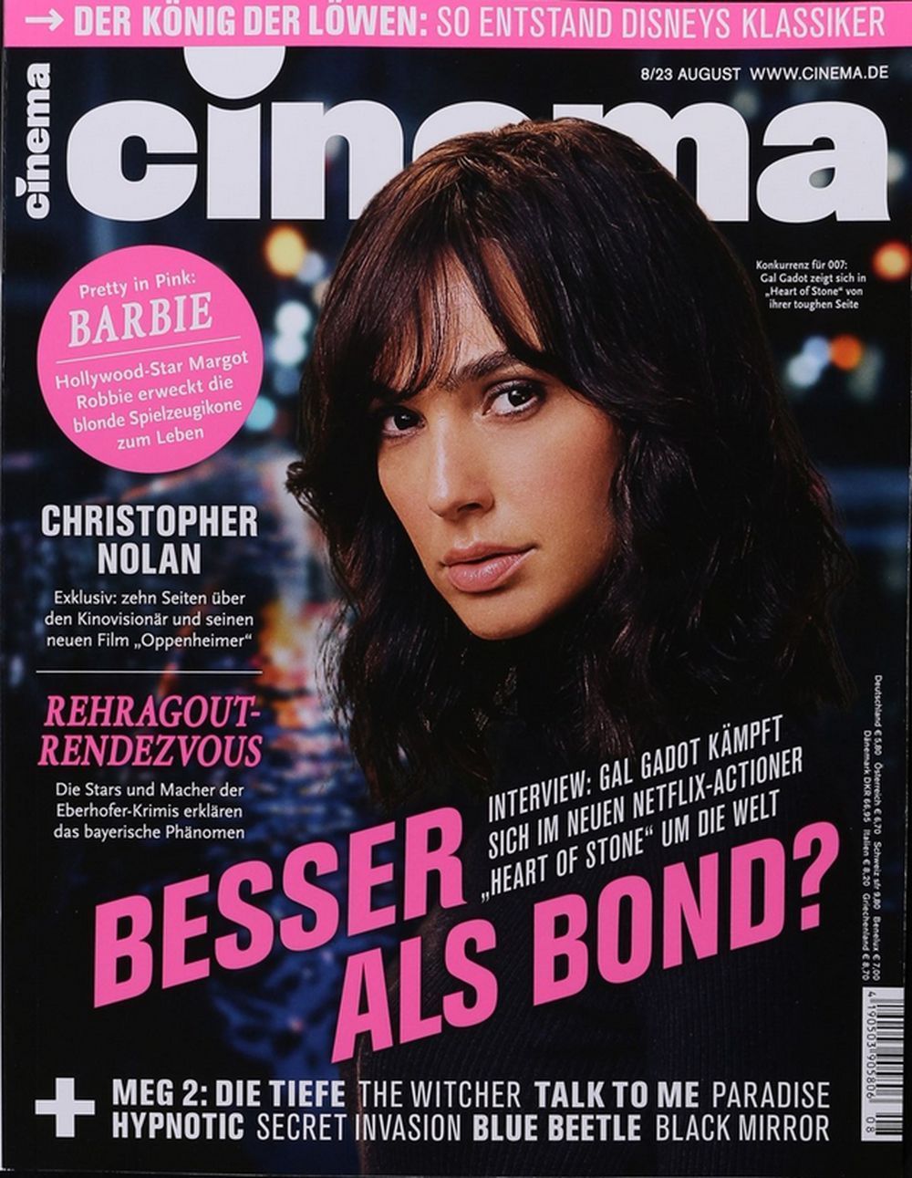 Cinema Magazine Germany 2023-08 Gal Gadot Christopher Nolan Barbie